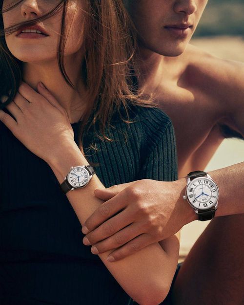 Rocks 665 Couple's Quartz Watch Romantic Dial Sapphire Scratch-Resistant Glass Witness Love Time Steel Strip quartz watcheel Stri