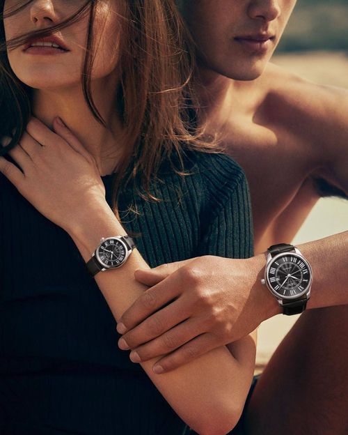 Rocks 665 Couple's Quartz Watch Romantic Dial Sapphire Scratch-Resistant Glass Witness Love Time Steel Strip quartz watcheel Stri