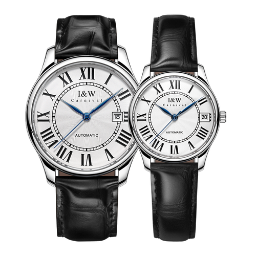 Rocks 665 Couple's Quartz Watch Romantic Dial Sapphire Scratch-Resistant Glass Witness Love Time Steel Strip quartz watcheel Stri