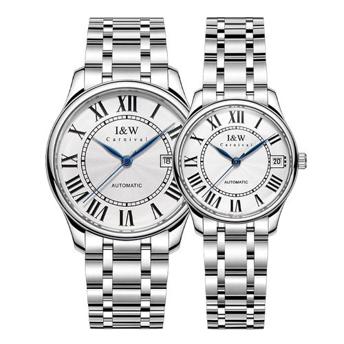 Rocks 665 Couple's Quartz Watch Romantic Dial Sapphire Scratch-Resistant Glass Witness Love Time Steel Strip quartz watcheel Stri