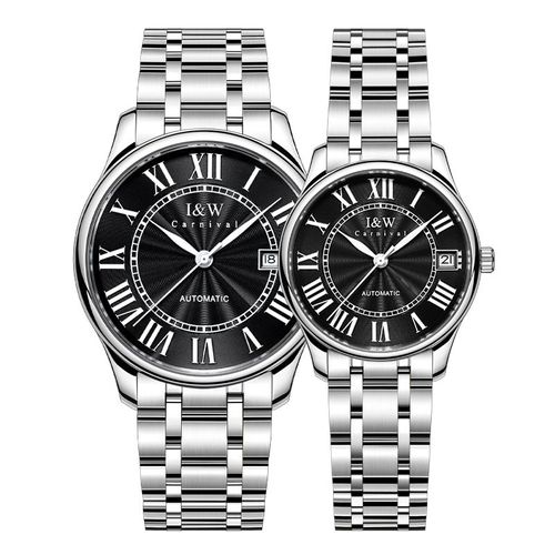 Rocks 665 Couple's Quartz Watch Romantic Dial Sapphire Scratch-Resistant Glass Witness Love Time Steel Strip quartz watcheel Stri