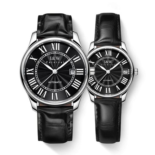 ​IW Men's Watch Miyota Automatic Movement, Stainless Steel Case, Water Resistance, Solid Stainless Steel Leather Strap, Diver Functions  Daytime Illumination
