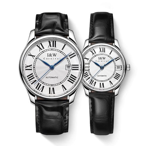 ​IW Men's Watch Miyota Automatic Movement, Stainless Steel Case, Water Resistance, Solid Stainless Steel Leather Strap, Diver Functions  Daytime Illumination