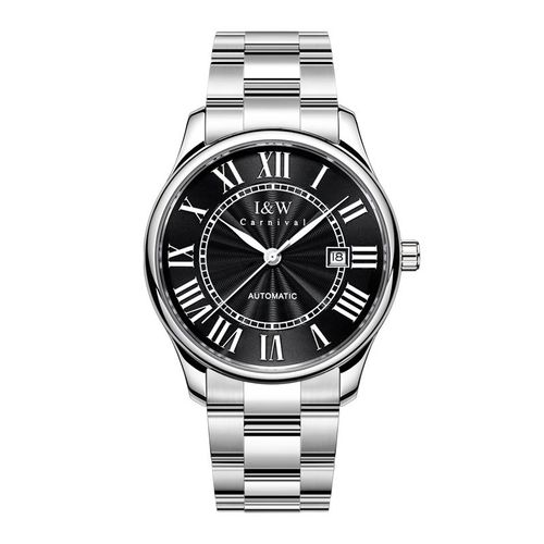 ​IW Men's Watch Miyota Automatic Movement, Stainless Steel Case, Water Resistance, Solid Stainless Steel Leather Strap, Diver Functions  Daytime Illumination