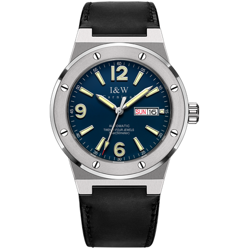 PSQ-I&W589 Luxury Sports Mechanical Watch NH36 Top Brand New Fashion Analog Men's Date Automatic Movement Relogio Masculino Luminous