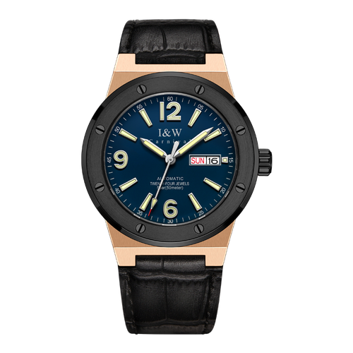 PSQ-I&W589 Luxury Sports Mechanical Watch NH36 Top Brand New Fashion Analog Men's Date Automatic Movement Relogio Masculino Luminous
