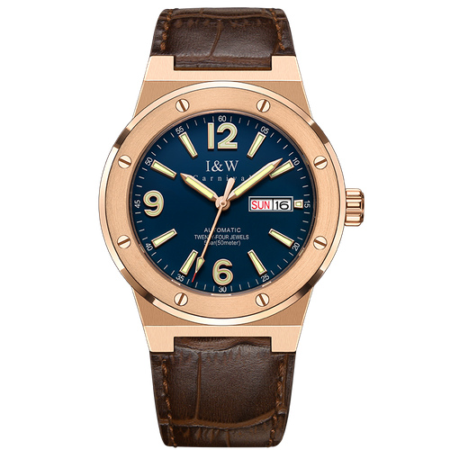 PSQ-I&W589 Luxury Sports Mechanical Watch NH36 Top Brand New Fashion Analog Men's Date Automatic Movement Relogio Masculino Luminous