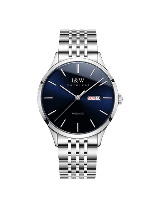 PSQ-I&W508Men's Luxury Automatic Mechanical Business Watch Stainless Steel Wristwatch Masculine Relogio Seiko Movement Pointer Waterproof