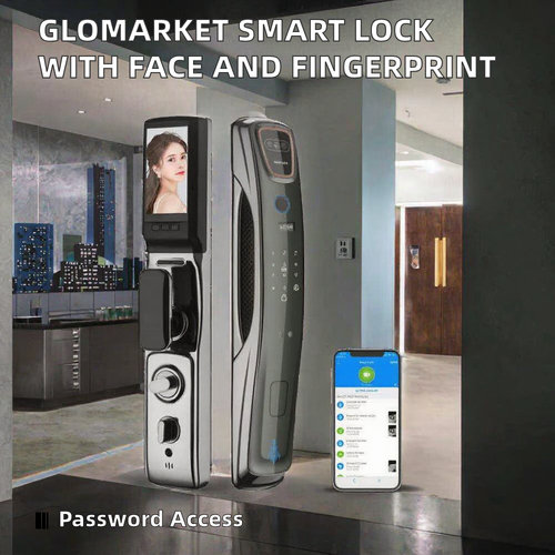 3D Face & Fingerprint Smart Lock, Biometric Keyless Entry Door Lock