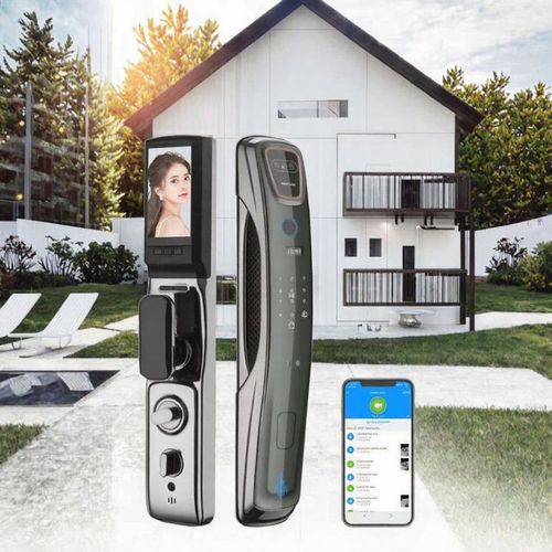 3D Face & Fingerprint Smart Lock, Biometric Keyless Entry Door Lock