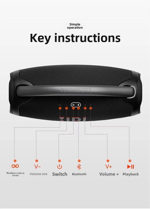 Jbl Audio Boombox 3 Three Frequency Wireless Portable Waterproof Dustproof Outdoor Speaker Stereo