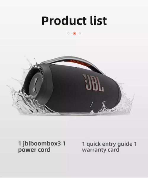 Jbl Audio Boombox 3 Three Frequency Wireless Portable Waterproof Dustproof Outdoor Speaker Stereo