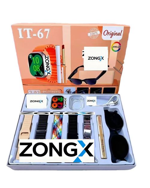 2.02 Large Screen Smart Watch Accessory Set, Earbuds, Smart Sunglasses, Band, Super 3 Smart Watch for Men and Women