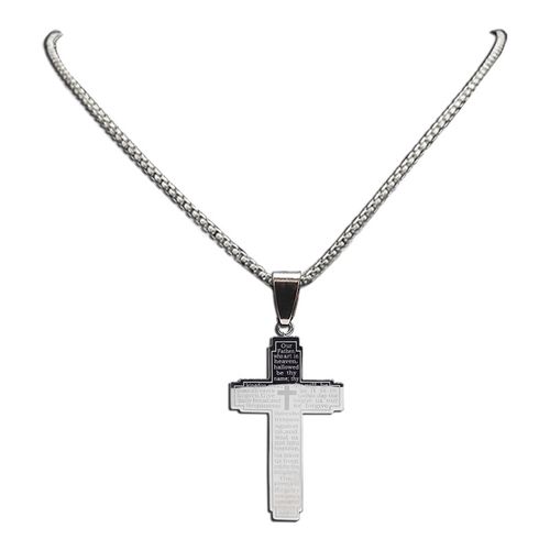 Cross male stainless steel religious pendant fashionable jewelry necklace