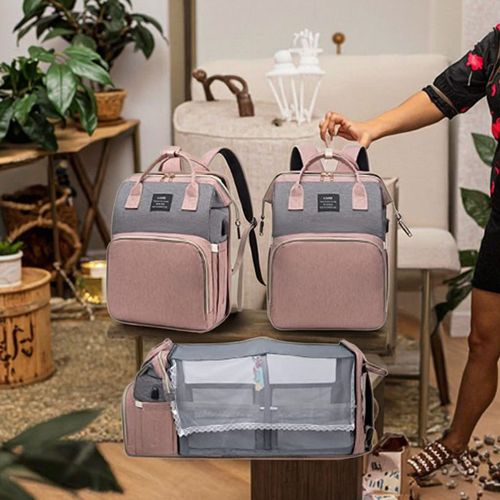 Deluxe Travel Folding Mummy Bag Backpack with Changing Bed