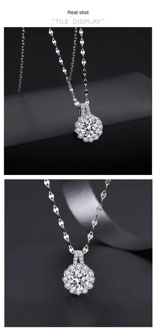 Moissanite Flower Sunflower Necklace Women's Romantic Light Luxury High Fashion Link Gold Plated Stainless Steel