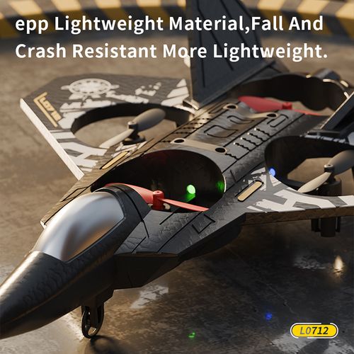Avião RC L0712 2.4G Fighter Hobby Espuma EPP Avião RC com Controlador 2.4G e Controlador de Relógio