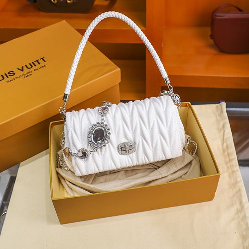 Bolsa pequena bordada com diamantes estilo Chanel, corrente de strass, bolsa a tiracolo com diamantes brilhantes