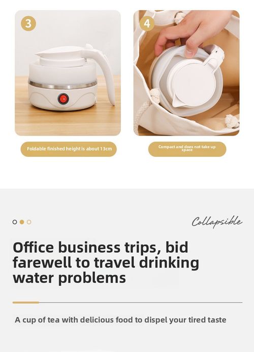 Portable foldable electric kettle mini insulated hot water cup