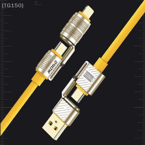 240W 4-in-1 charging cable | Type-C to Type-C zinc alloy structure for ultra-fast charging