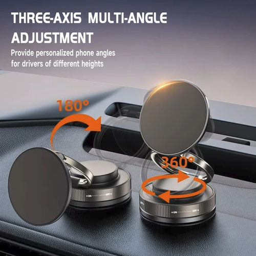 360° Rotation Adjustable Vacuum Magnetic Suction Cup Phone Mount Bracket Universal Cell Phone Holder For Car