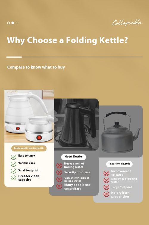Portable foldable electric kettle mini insulated hot water cup