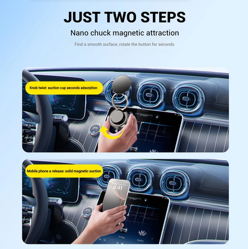 360° Rotation Adjustable Vacuum Magnetic Suction Cup Phone Mount Bracket Universal Cell Phone Holder For Car