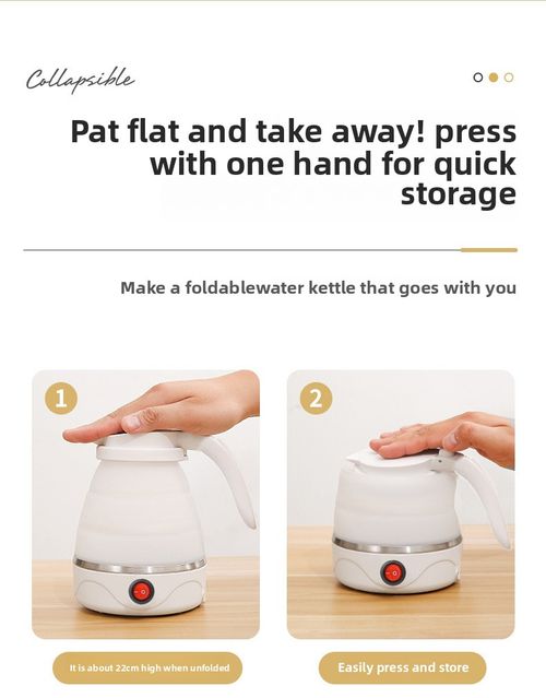 Portable foldable electric kettle mini insulated hot water cup