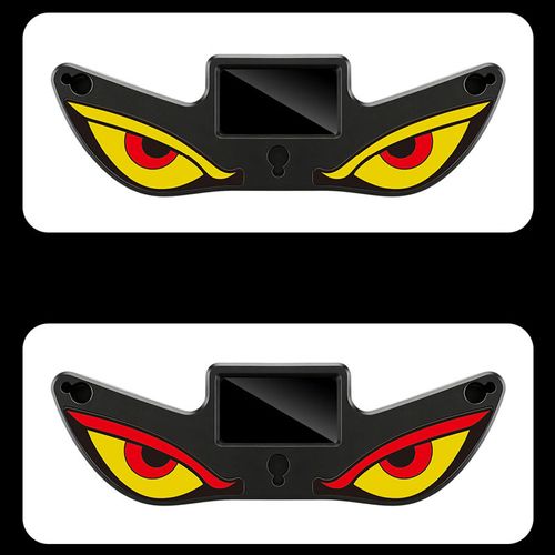 LED dynamic expression neon light car solar devil eye light rear window anti-rear collision warning light 2026
