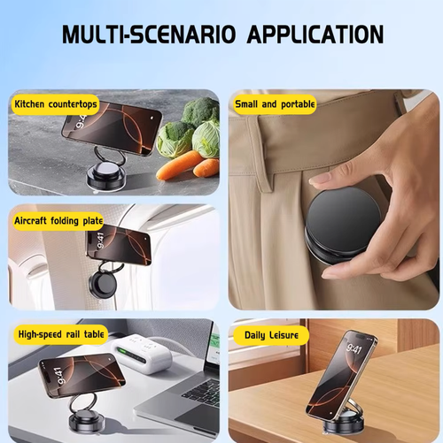 360° Rotation Adjustable Vacuum Magnetic Suction Cup Phone Mount Bracket Universal Cell Phone Holder For Car
