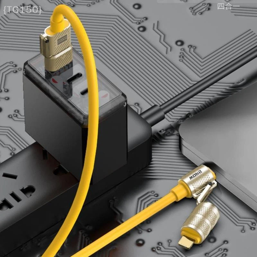 240W 4-in-1 charging cable | Type-C to Type-C zinc alloy structure for ultra-fast charging