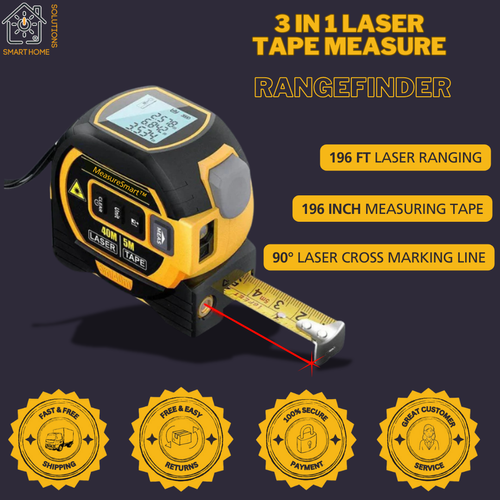3-in-1 Laser Tape Measure Rangefinder