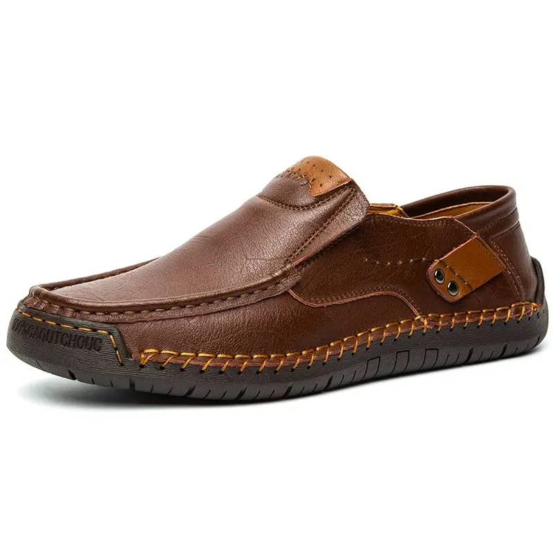 ⏰Promotion - 50% OFF🔥 Men's Handmade Genuine Leather Slip-On Loafers by Hikerer®