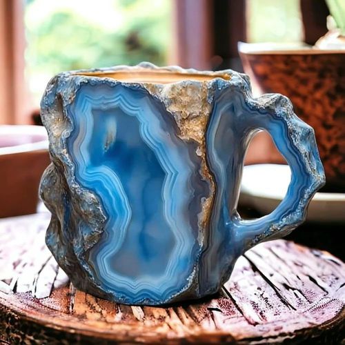 New coffee cup made of mineral crystal