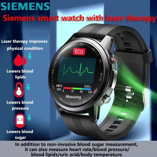 ساعة سيمنز للعلاج بالليزر تراقب معدل ضربات القلب وضغط الدم والسكر في الدم ودرجة الحرارة