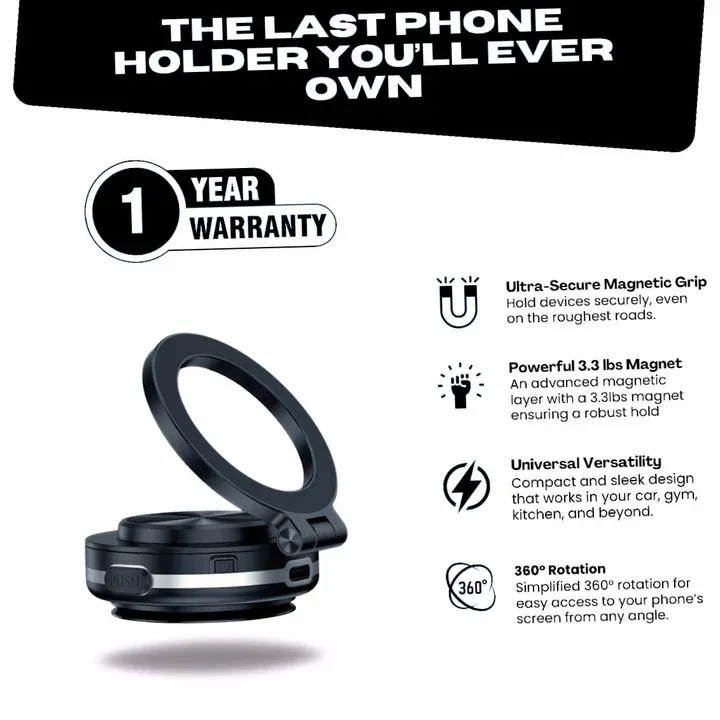 360 degree rotating magnetic phone holder
