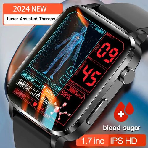 Painless blood sugar monitoring, heart rate, blood pressure, blood oxygen monitoring, health monitoring smart watch