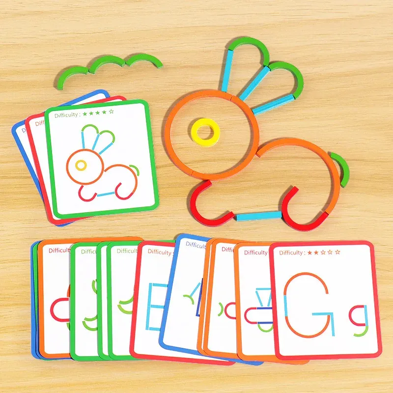 Sticks & Rings – Smart & Creative – Wooden Shape Puzzle