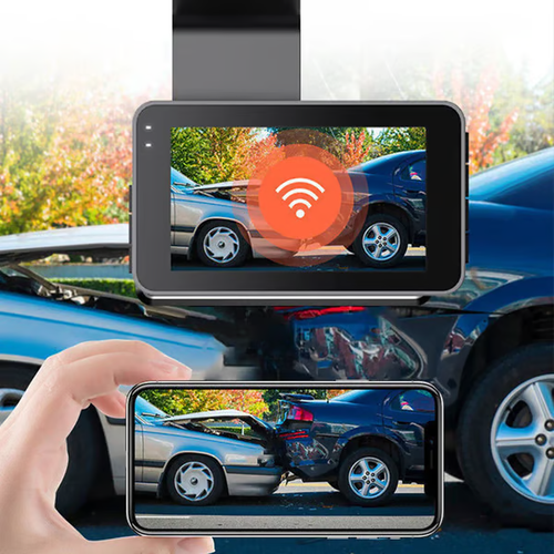HD Dashcam with WiFi and GPS（Memory card not included）
