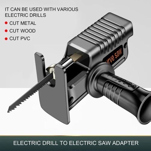 Electric Drill to Reciprocating Saw Adapter Portable Power Hand Attachment