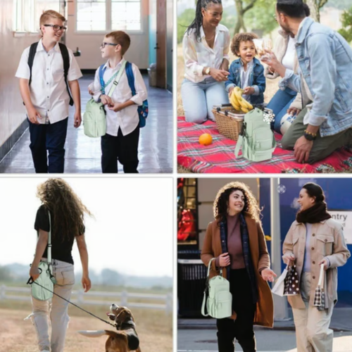 Water bottle bag with phone pockets