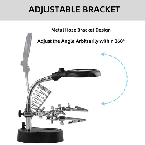 🔥Hot Sale🔍 Adjustable LED Magnifying Glass Soldering Station