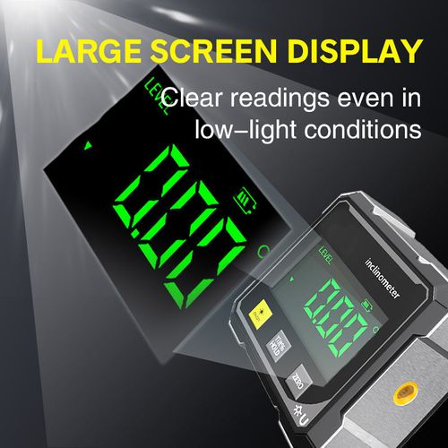 4-sided magnetic digital angle gauge with laser