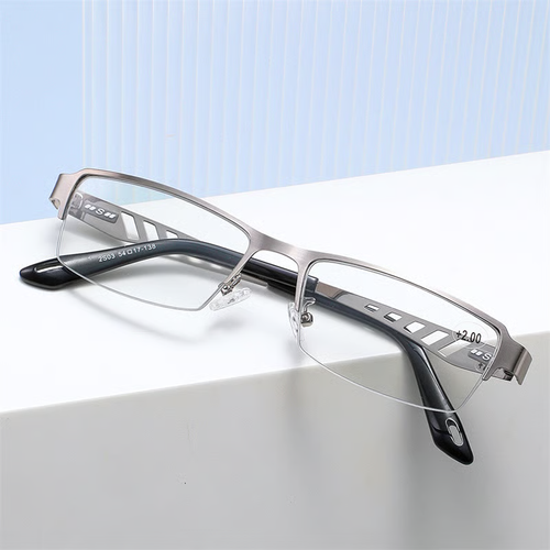 PURE TITANIUM FRAMELESS INTELLIGENT COLOR CHANGING MULTIFOCAL READING GLASSES
