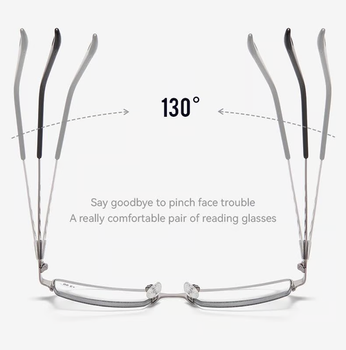 PURE TITANIUM FRAMELESS INTELLIGENT COLOR CHANGING MULTIFOCAL READING GLASSES