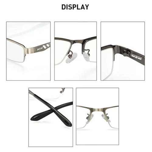PURE TITANIUM FRAMELESS INTELLIGENT COLOR CHANGING MULTIFOCAL READING GLASSES