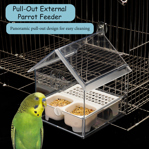 🔥Pull-Out External Parrot Feeder