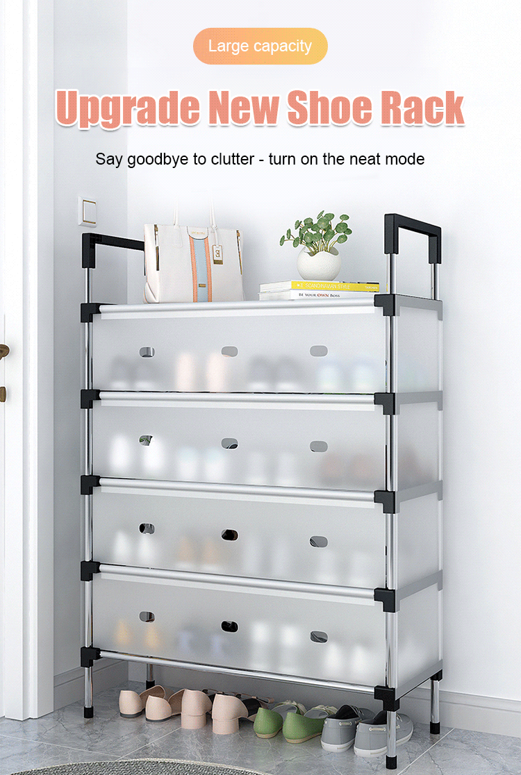 Space Saving Multi-Layer Dustproof Shoe Rack-Upgrade-5 layers