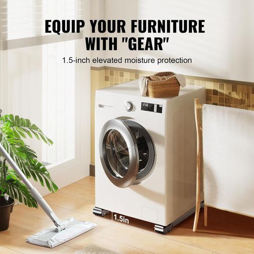 2PCS Heavy-Duty Adjustable Appliance Roller Stand