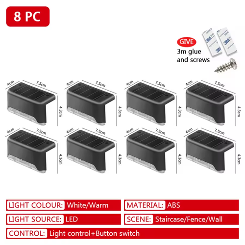 Solar Fence Lights-8pcs